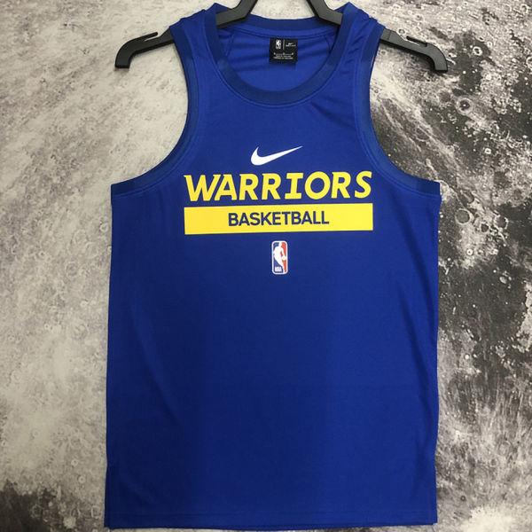 2023/24 Warriors Blue Training Tank Top NBA Jerseys