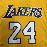 2008/09 Lakers BRYANT #24 Yellow Retro NBA Jerseys 热压