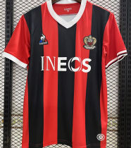 2023/24 Nice Home Red Black Fans Soccer Jersey