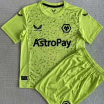 2023/24 Wolves Goalkeeper Green Kids Soccer Jersey