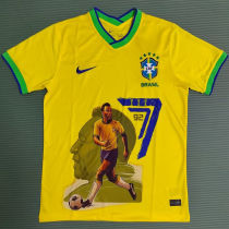 2023 Brazil PELE Special Edition Yellow Fans Jersey