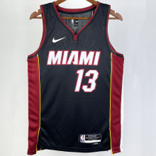 2023/24 Miami Heat ADEBAYO #13 Black NBA Jerseys 热压