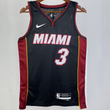 2023/24 Miami Heat WADE #3 Black NBA Jerseys 热压