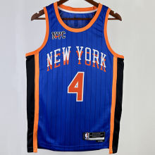 2023/24 NY Knicks ROSE #4 Blue City Edition NBA Jerseys