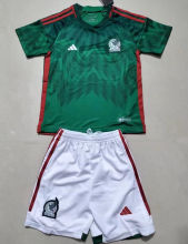 2022/23 Mexico Home Green Kids Soccer Jersey