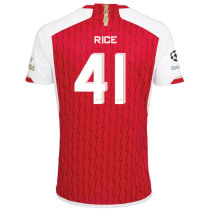 RICE #41 ARS 1:1 Quality Home Fans Jersey 2023/24 (UCL Font)