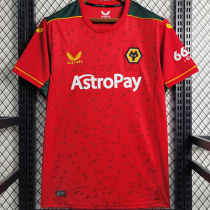 2023/24 Wolves Away Red Fans Soccer Jersey