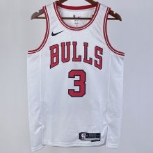 2023/24 Bulls WADE #3 White NBA Jerseys 热压
