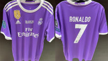 RONALDO # 7 RM Purple UCL FINAL CARDIFF 2017 Retro Jersey 2016/17 (Have All Patch) (2016+11) 全套章 +2017胸前小字 ★★