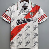 1996 River Plate Home Retro Soccer Jersey