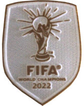 植绒 白底 (Flocking) FIFA WORLD CHAMPIONS 2022 Flocking Patch 2022 植绒 世界杯白底金杯 (You can buy it alone OR tell us which jersey to print it on. )