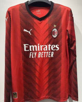 2023/24 AC Milan Home Fans Long Sleeve Jersey 不带旧袖广告