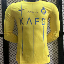 2023/24 Al Nassr Home Yellow Player Version Long Sleeve Jersey