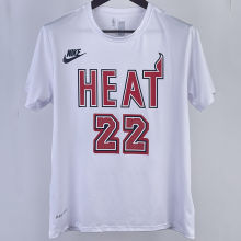 2023/24 Miami Heat BUTLER #22 White Training Short sleeve NBA