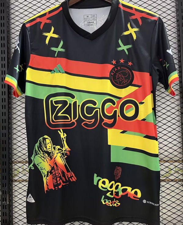 2023/24 Ajax BOB Marley Version Black Special Edition Fans Jersey