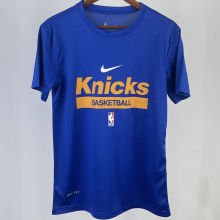 2023/24 NY Knicks Blue Training Short sleeve NBA Jersey