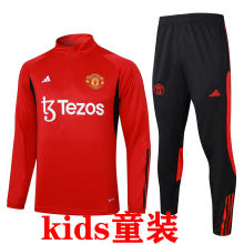 2023/24 M Utd Red Kids Sweater Tracksuit