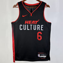 2023/24 Miami Heat JAMES #6 Black City Edition NBA Jerseys