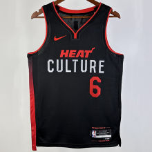 2023/24 Miami Heat JAMES #6 Black City Edition NBA Jerseys