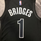 2023/24 Nets BRIDGES #1 Black NBA Jerseys