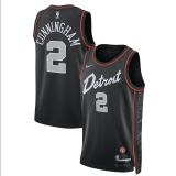 2023/24 Pistons CUNNINGHAM #2 Black City Edition NBA Jerseys