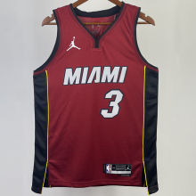 2023/24 Miami Heat WADE #3 Red NBA Jerseys 热压
