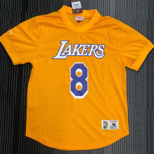 BRYANT # 8 Lakers Yellow Mitchell Ness Retro Jerseys