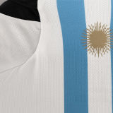 MESSI #10 Argentina 1:1 Quality Home 1:1 Fans Jersey (3 Stars And 3 Stars Font 3星字体) 2022/23 ★★