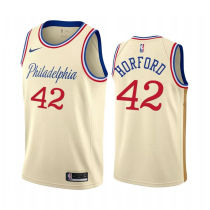 2024 76ers HORFORD #42 Khaki NBA Jerseys