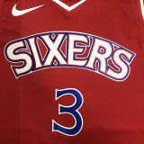 76ers IVERSON #3 Retro Red NBA Jerseys