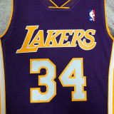 1999/00 Lakers ONEAL #8 purple Retro NBA Jerseys热压