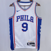 2023/24 76ers OUBRE JR. #9 White NBA Jerseys