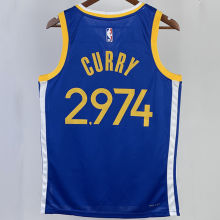 2023/24 Warriors CURRY #2974 Blue NBA Jerseys