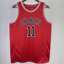 RUKAWA #11 SHOHOKU Red NBA Jersey