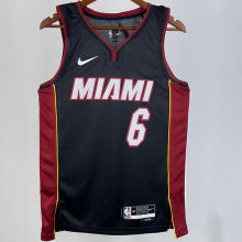 2023/24 Miami Heat JAMES #6 Black NBA Jerseys 热压