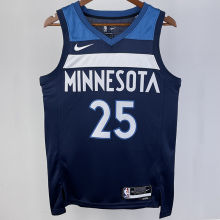 2023/24 Timberwolves ROSE # 25 Sapphire Blue NBA Jerseys