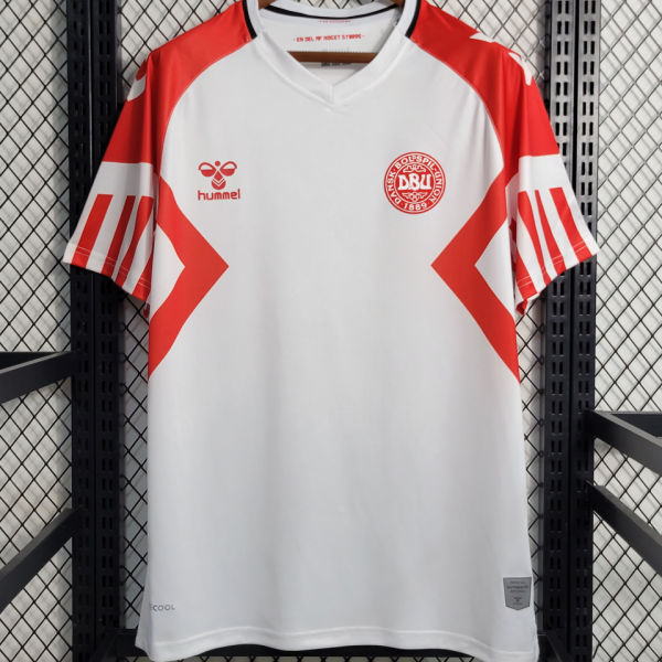 2023/24 Denmark Away White Fans Soccer Jersey