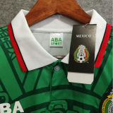 1998 Mexico Home Retro Long Sleeve Soccer Jersey