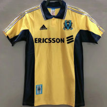 1998/1999 Marseille Away Yellow Retro Soccer Jersey