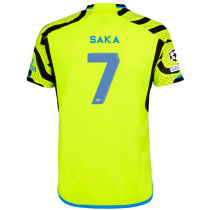 SAKA #7 ARS 1:1 Quality Away Fans Jersey 2023/24 (UCL Font) ★★