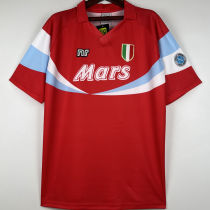 1990/91 Napoli Away Red Retro Soccer Jersey