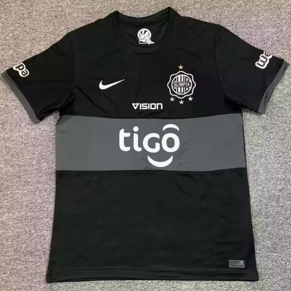 2024/25 Club Olimpia Away Black Fans Soccer Jersey