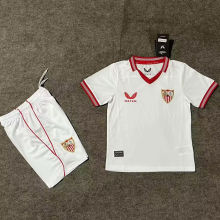 2023/24 Sevilla FC Home White Kids Soccer Jersey