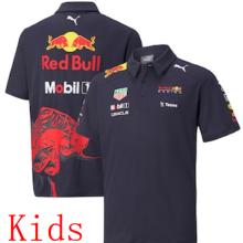 2022 Red Bull Racing Black F1 Team Kids POLO T-Shirt