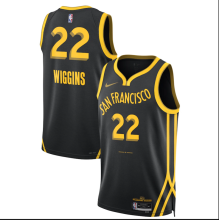 2023/24 Warriors WIGGINS #22 Black City Edition NBA Jerseys