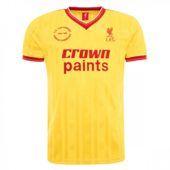 1985-1986 LFC Third Away Yellow Retro Soccer Jersey