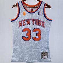1991/92 NY Knicks BAPE×M&N #33 Grey NBA Jerseys