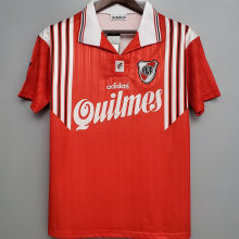 1996 River Plate Away Red Retro Soccer Jersey