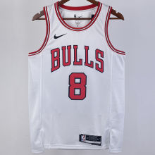 2023/24 Bulls LAVINE #8 White NBA Jerseys 热压