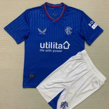 2023/24 Glasgow Rangers Home Blue Kids Jersey